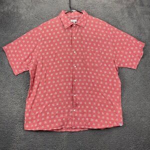Peter Millar Seaside Kiva Beach‎ Linen Sport Shirt Short Sleeve Casual XL